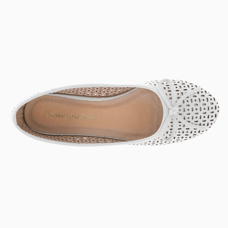 Ballerines ajourées soft blanc