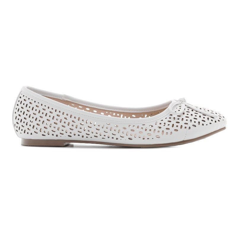 Ballerines ajourées soft blanc