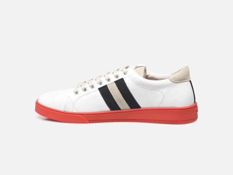 Baskets en cuir blanc Zaffiro