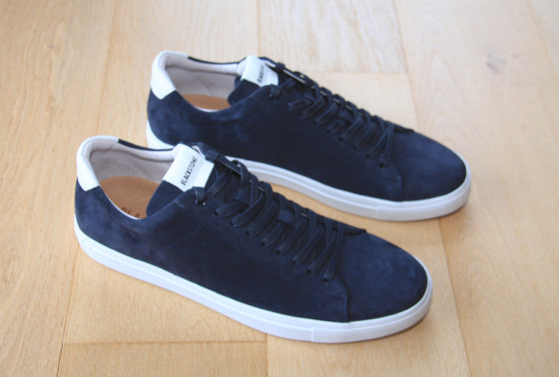 Baskets Blackstone en cuir bleu marine RM 51