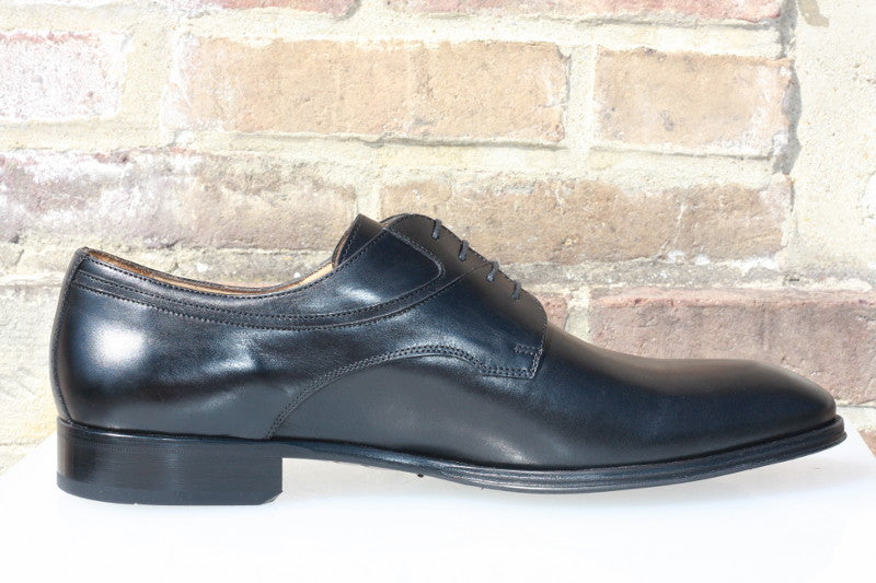 Derbies classiques en cuir noir Philip