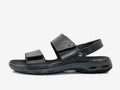 Sandales sport double bride en cuir noir Tarifa