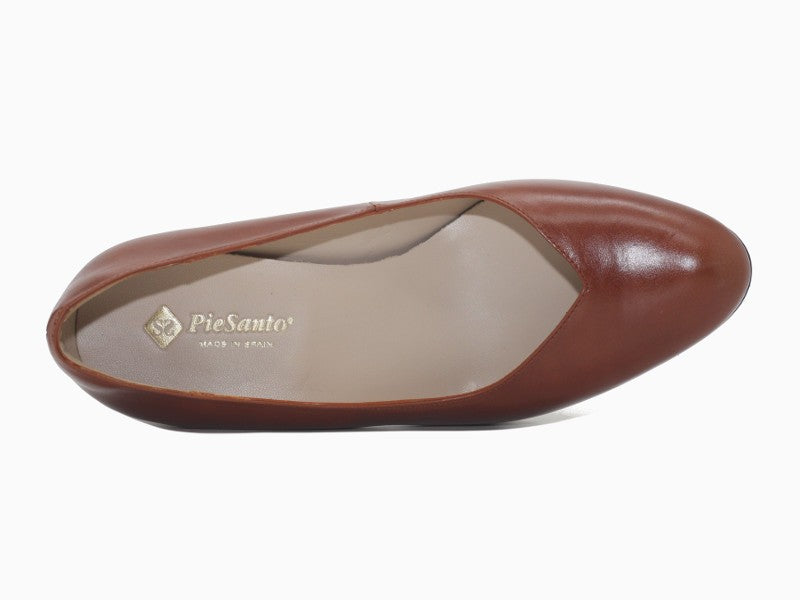 Escarpins en cuir marron camel