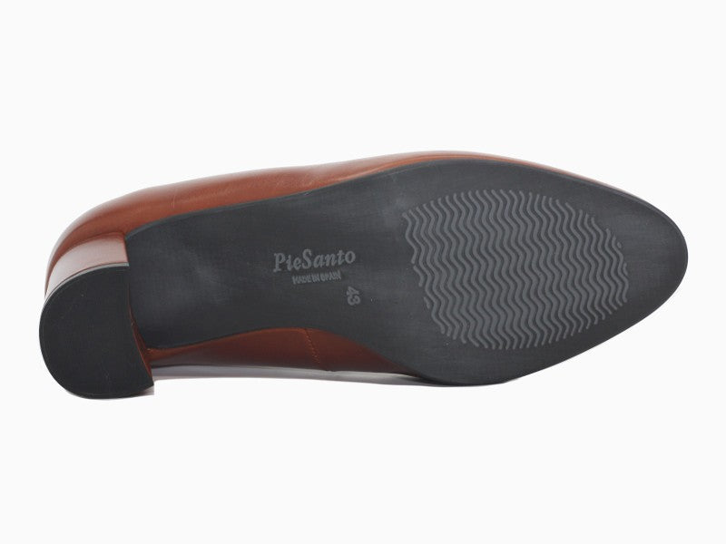 Escarpins en cuir marron camel