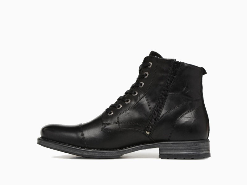 Boots en cuir noir Yero