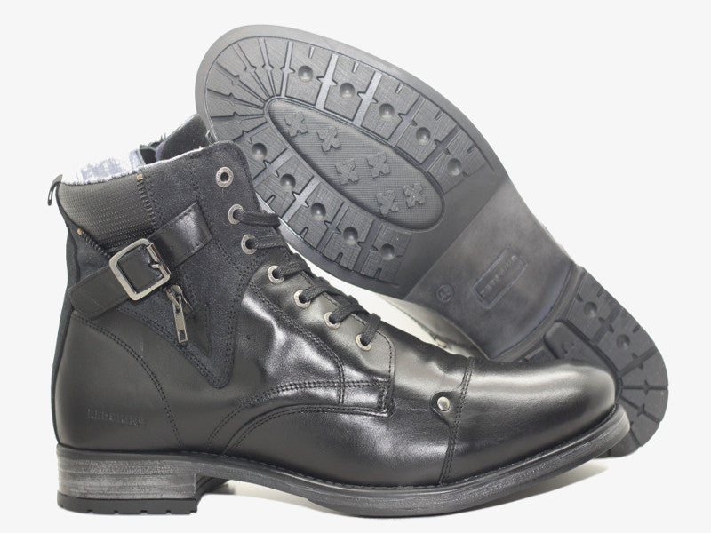 Boots en cuir noir Yero