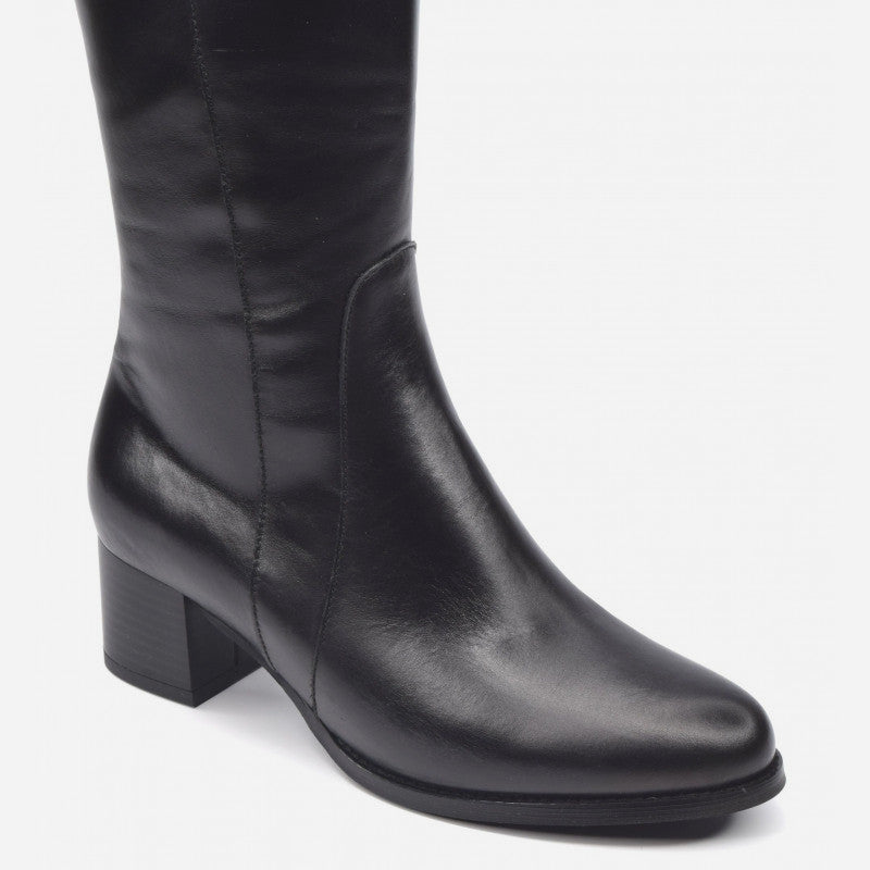 Bottes en cuir noir Muse