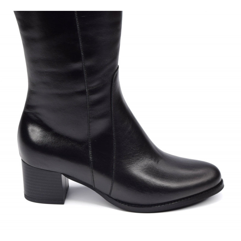 Bottes en cuir noir Muse