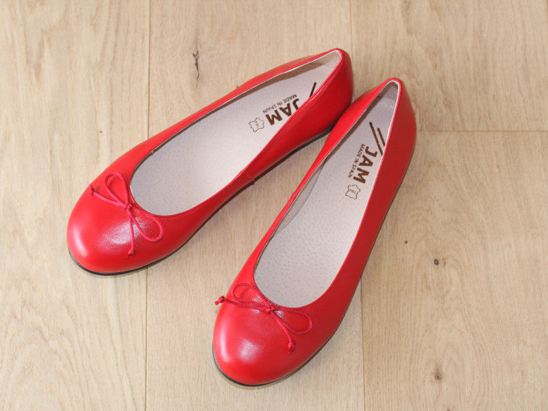 Ballerines en cuir rouge Pepita