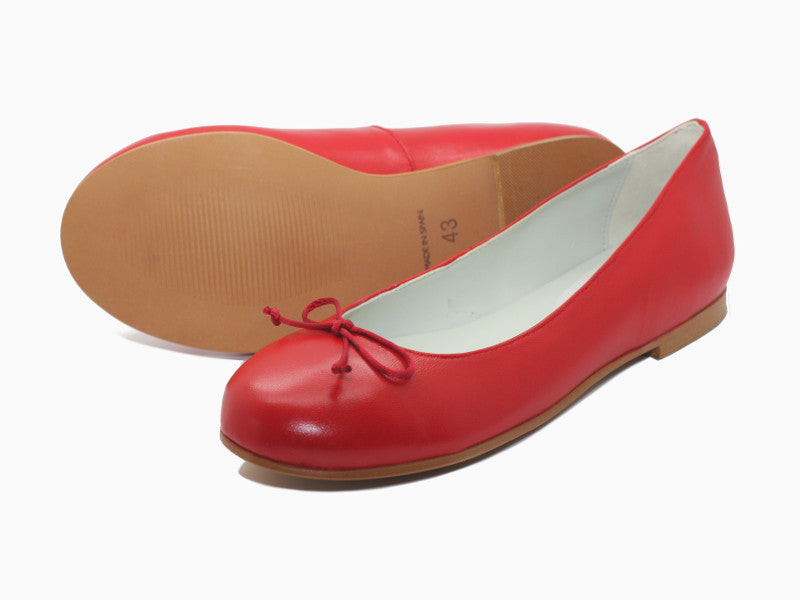 Ballerines en cuir rouge Pepita