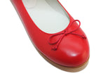 Ballerines en cuir rouge Pepita