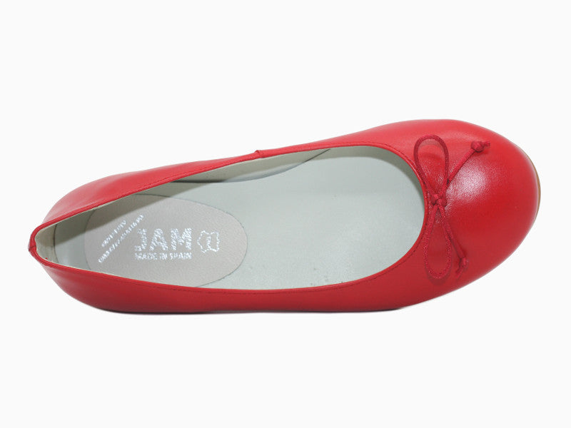 Ballerines en cuir rouge Pepita