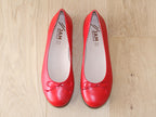 Ballerines en cuir rouge Pepita