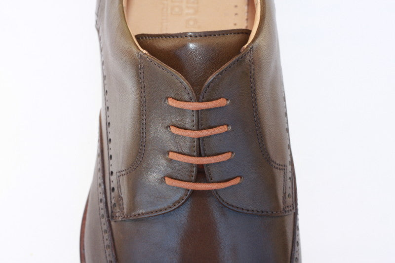 Derby en cuir marron olive Ralph