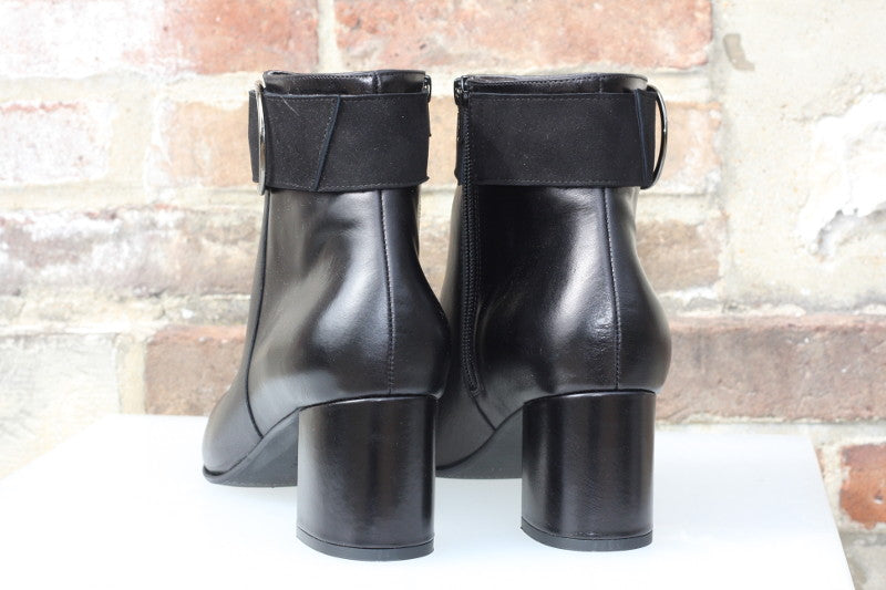Bottines à talon Maxou en cuir noir