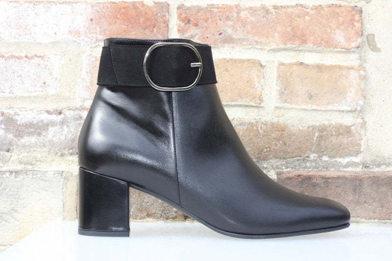Bottines à talon Maxou en cuir noir
