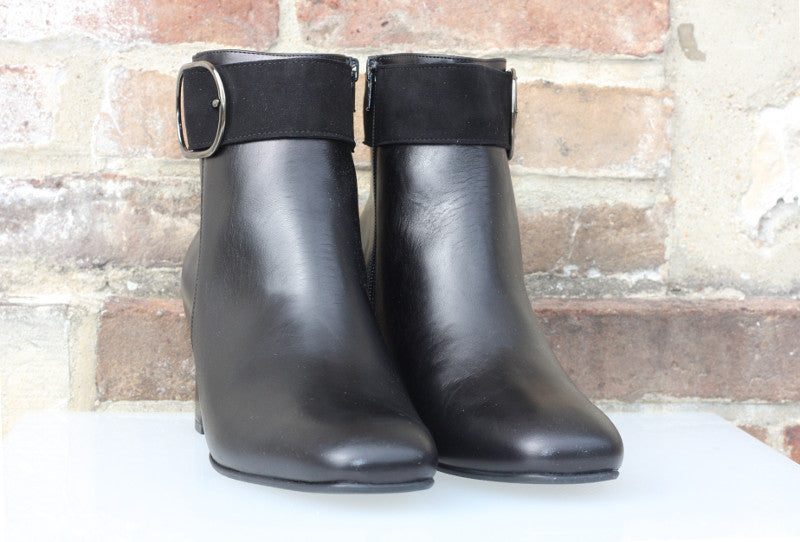 Bottines à talon Maxou en cuir noir