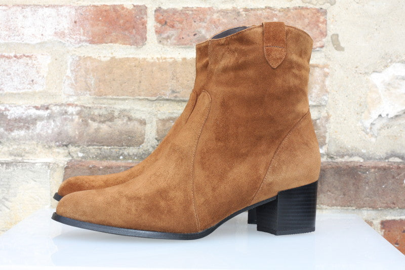 Boots en cuir velours Western