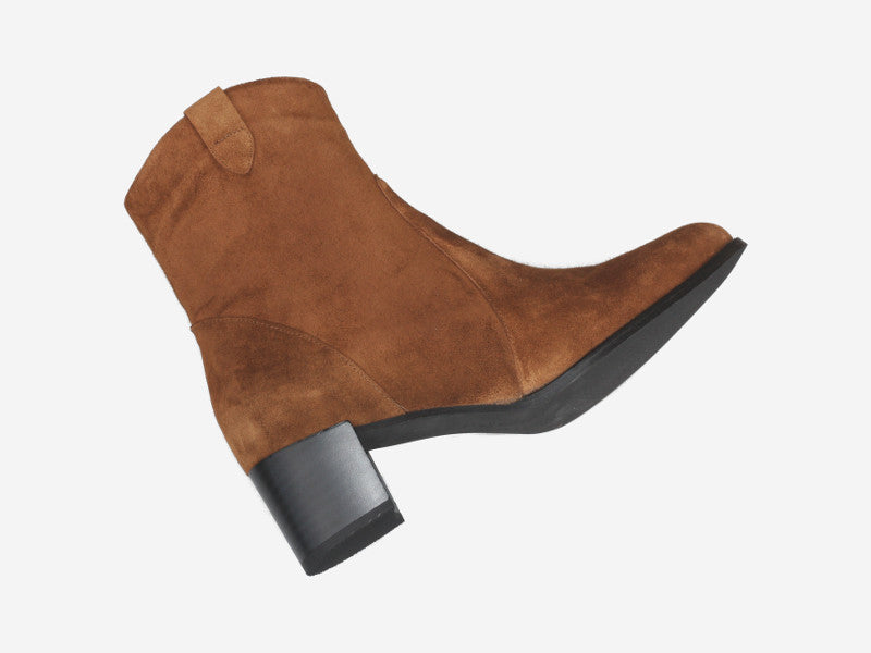 Boots en cuir velours Western