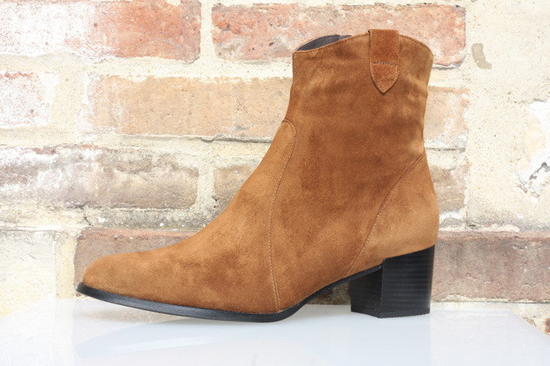 Boots en cuir velours Western