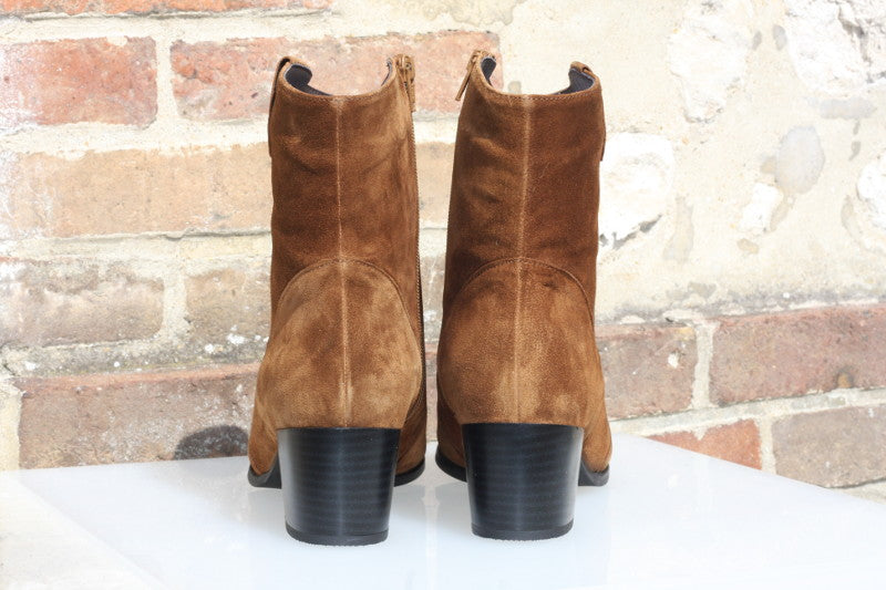 Boots en cuir velours Western