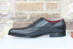 Richelieus classiques en cuir noir Dany