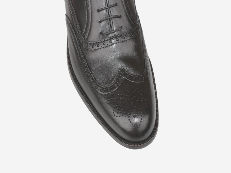 Richelieus classiques en cuir noir Dany