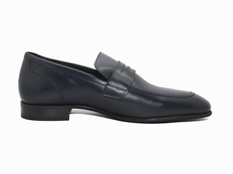 Mocassin en cuir bleu Valentin