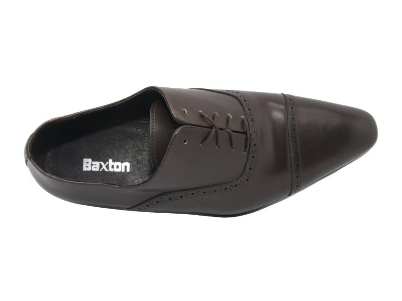 Chaussures richelieu en cuir marron brun Sacha