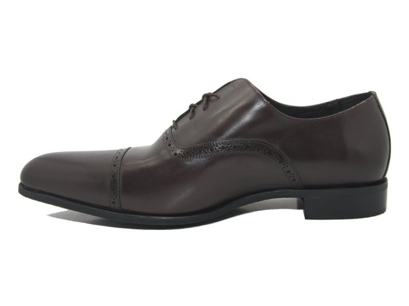 Chaussures richelieu en cuir marron brun Sacha