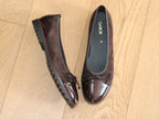 Ballerines sport vernis et velours chocolat