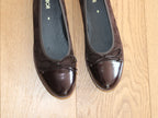 Ballerines sport vernis et velours chocolat