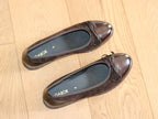 Ballerines sport vernis et velours chocolat