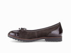 Ballerines sport vernis et velours chocolat