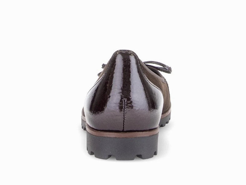 Ballerines sport vernis et velours chocolat