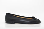 Ballerines en cuir noir Chic