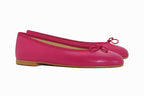 Ballerines en cuir rose fuchsia