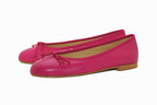 Ballerines en cuir rose fuchsia