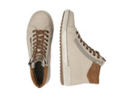 Baskets montantes en cuir beige Marcus