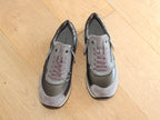 Baskets compensées largeur K en cuir Mohair