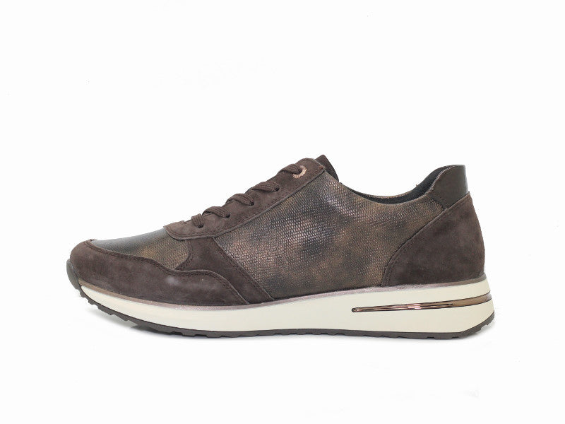 Baskets mode Remonte en cuir marron