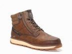 Boots marron avec lacets et zip