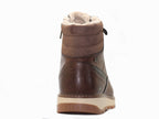 Boots marron avec lacets et zip