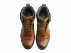 Boots Yedos en cuir cognac et marine