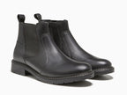 Boots style chelsea en cuir noir Elster
