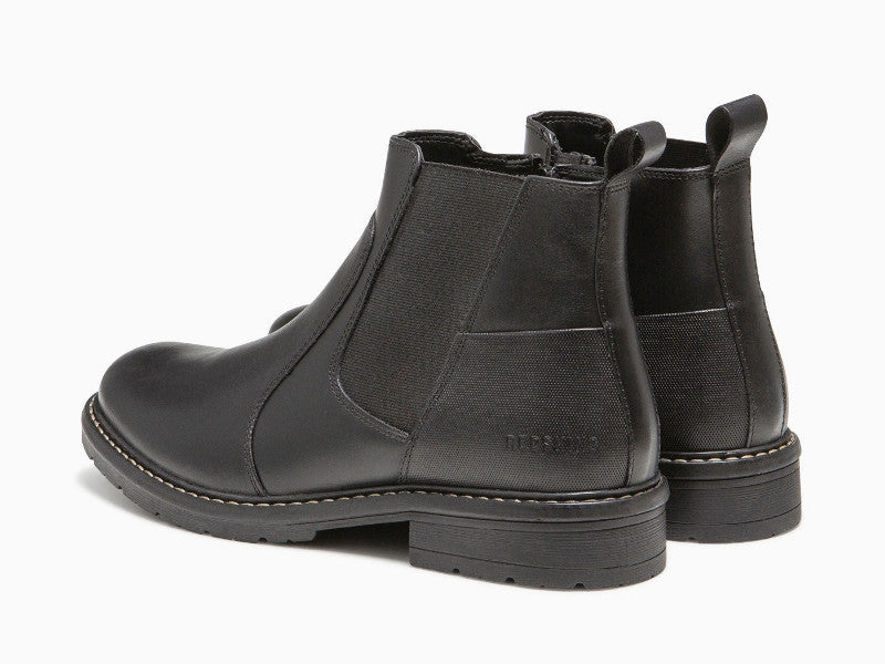 Boots style chelsea en cuir noir Elster