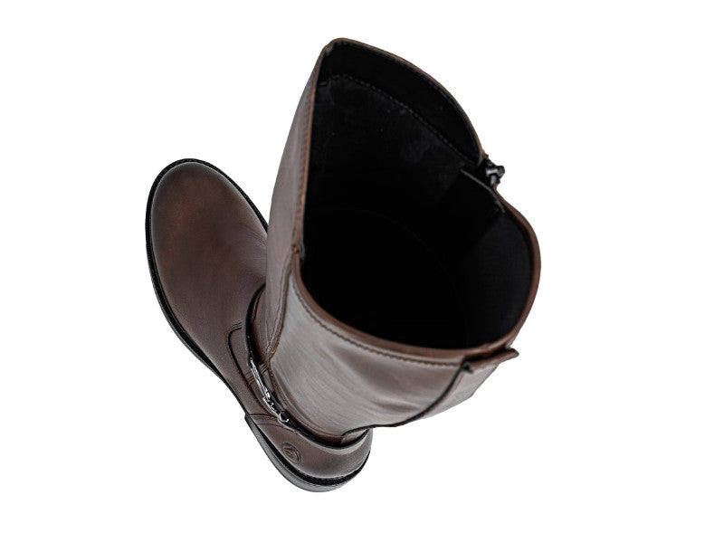 Bottes classiques en cuir brun Amazone