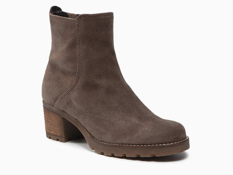 Bottines à talon carré Gabor en cuir velours Mohair
