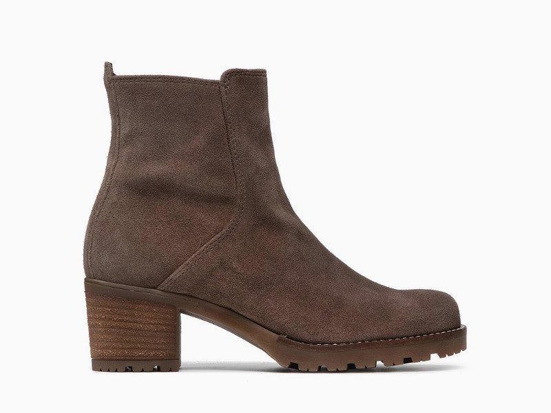 Bottines à talon carré Gabor en cuir velours Mohair