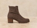 Bottines à talon carré Gabor en cuir velours Mohair